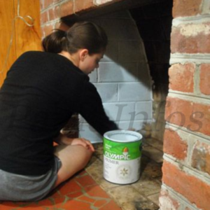 How to paint inside of fireplace